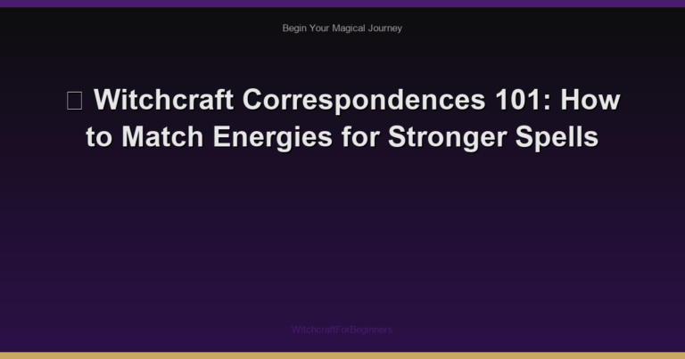 🌙 Witchcraft Correspondences 101: How to Match Energies for Stronger Spells