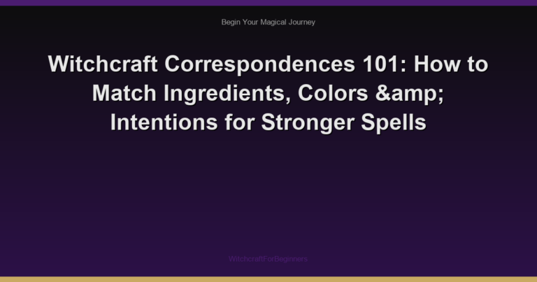 Witchcraft Correspondences 101: How to Match Ingredients, Colors & Intentions for Stronger Spells