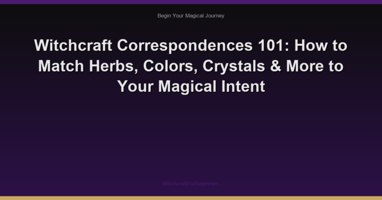 Witchcraft Correspondences 101: How to Match Herbs, Colors, Crystals & More to Your Magical Intent