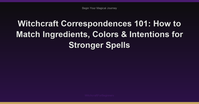 Witchcraft Correspondences 101: How to Match Ingredients, Colors & Intentions for Stronger Spells
