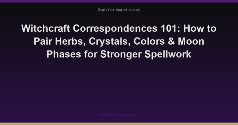 Witchcraft Correspondences 101: How to Pair Herbs, Crystals, Colors & Moon Phases for Stronger Spellwork