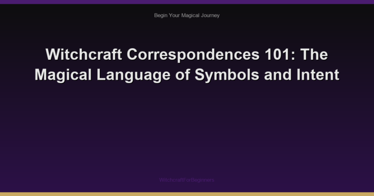 Witchcraft Correspondences 101: The Magical Language of Symbols and Intent