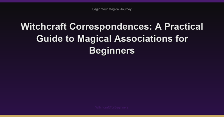 Witchcraft Correspondences: A Practical Guide to Magical Associations for Beginners