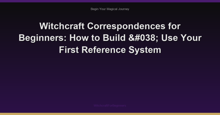 Witchcraft Correspondences for Beginners: How to Build & Use Your First Reference System