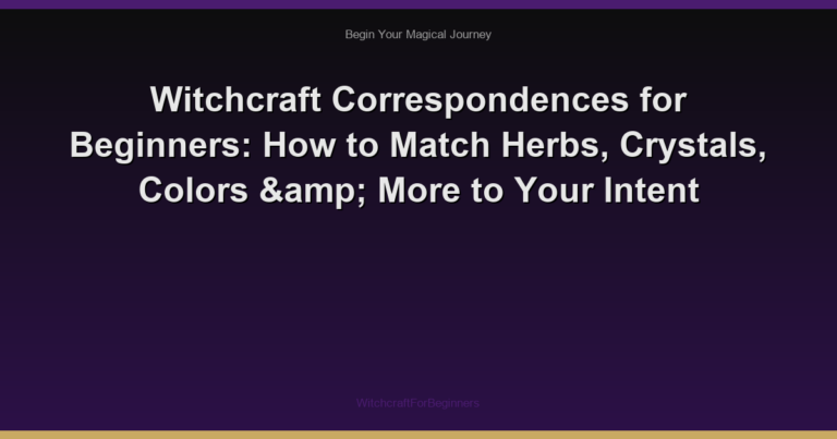 Witchcraft Correspondences for Beginners: How to Match Herbs, Crystals, Colors & More to Your Intent