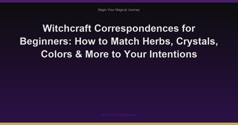Witchcraft Correspondences for Beginners: How to Match Herbs, Crystals, Colors & More to Your Intentions