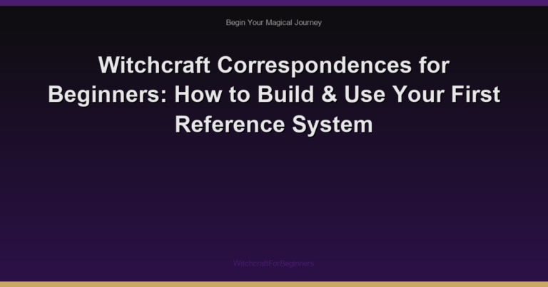 Witchcraft Correspondences for Beginners: How to Build & Use Your First Reference System