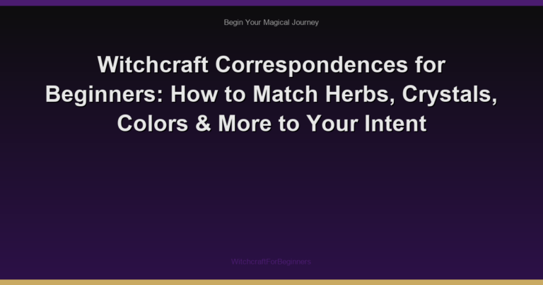 Witchcraft Correspondences for Beginners: How to Match Herbs, Crystals, Colors & More to Your Intent