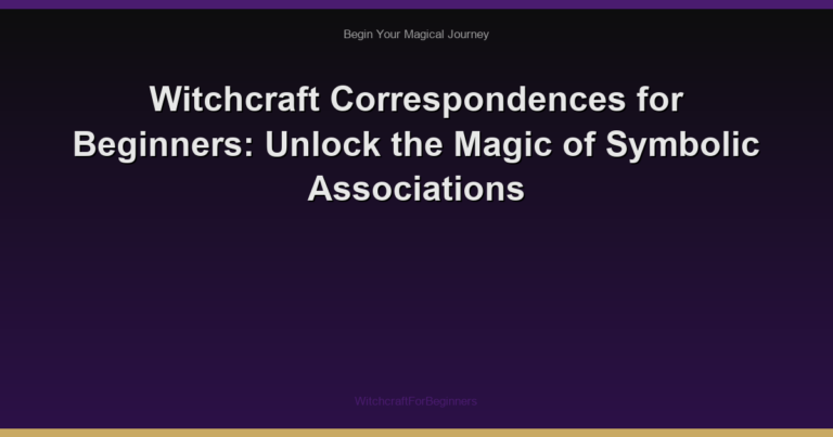 Witchcraft Correspondences for Beginners: Unlock the Magic of Symbolic Associations