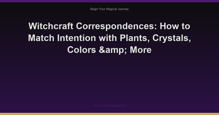 Witchcraft Correspondences: How to Match Intention with Plants, Crystals, Colors & More