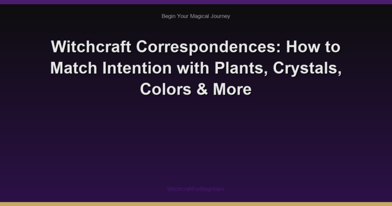 Witchcraft Correspondences: How to Match Intention with Plants, Crystals, Colors & More