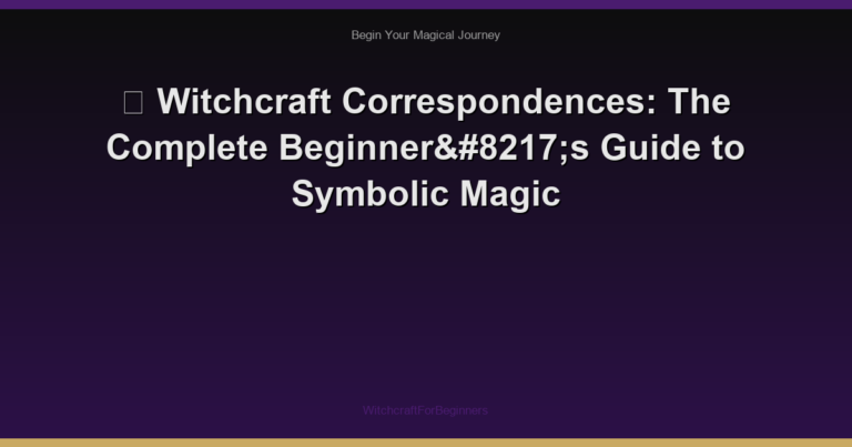 🔮 Witchcraft Correspondences: The Complete Beginner’s Guide to Symbolic Magic