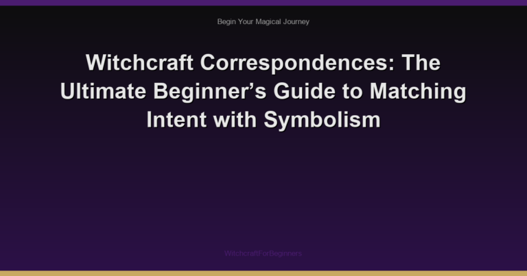 Witchcraft Correspondences: The Ultimate Beginner’s Guide to Matching Intent with Symbolism