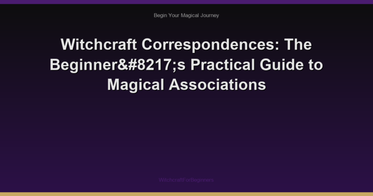 Witchcraft Correspondences: The Beginner’s Practical Guide to Magical Associations