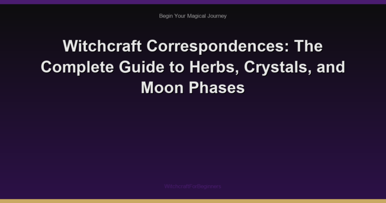 Witchcraft Correspondences: The Complete Guide to Herbs, Crystals, and Moon Phases
