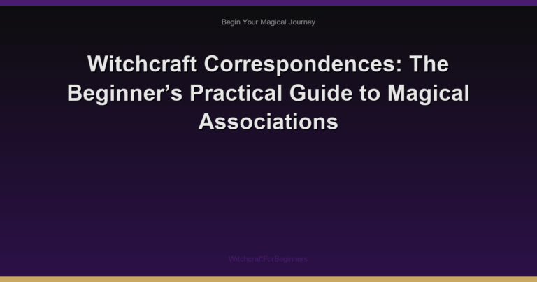 Witchcraft Correspondences: The Beginner’s Practical Guide to Magical Associations