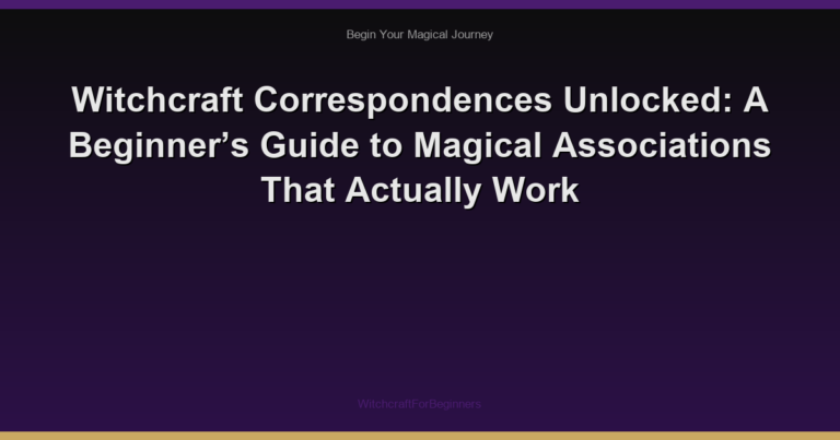 Witchcraft Correspondences Unlocked: A Beginner’s Guide to Magical Associations That Actually Work