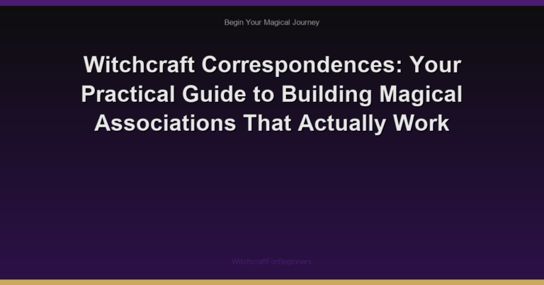 Witchcraft Correspondences: Your Practical Guide to Building Magical Associations That Actually Work