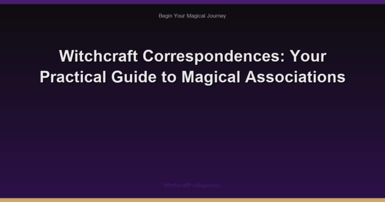 Witchcraft Correspondences: Your Practical Guide to Magical Associations