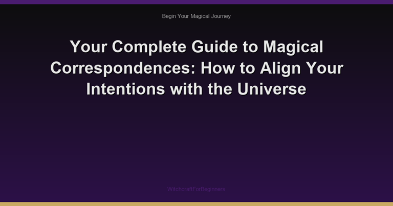 Your Complete Guide to Magical Correspondences: How to Align Your Intentions with the Universe