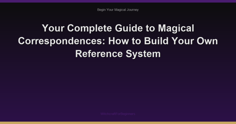 Your Complete Guide to Magical Correspondences: How to Build Your Own Reference System