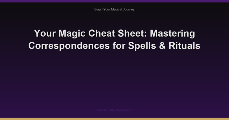 Your Magic Cheat Sheet: Mastering Correspondences for Spells & Rituals