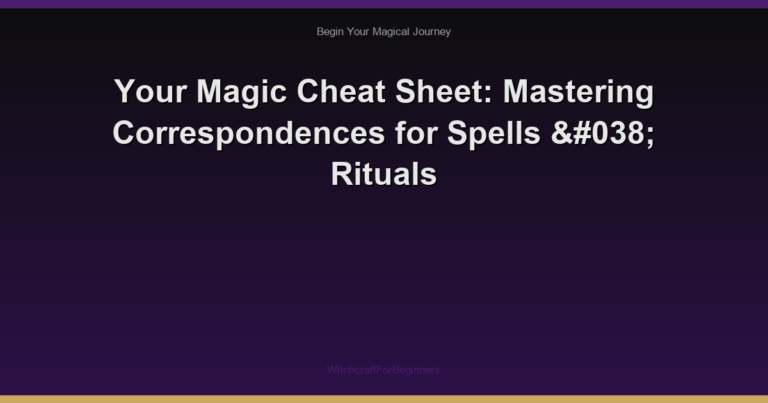 Your Magic Cheat Sheet: Mastering Correspondences for Spells & Rituals