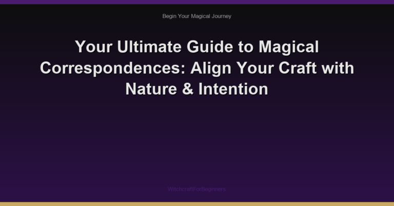 Your Ultimate Guide to Magical Correspondences: Align Your Craft with Nature & Intention