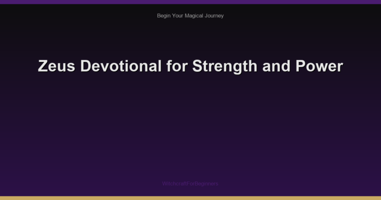 Zeus Devotional for Strength and Power