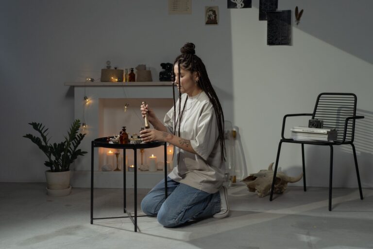 A calm, atmospheric scene evoking witchcraft spell year.