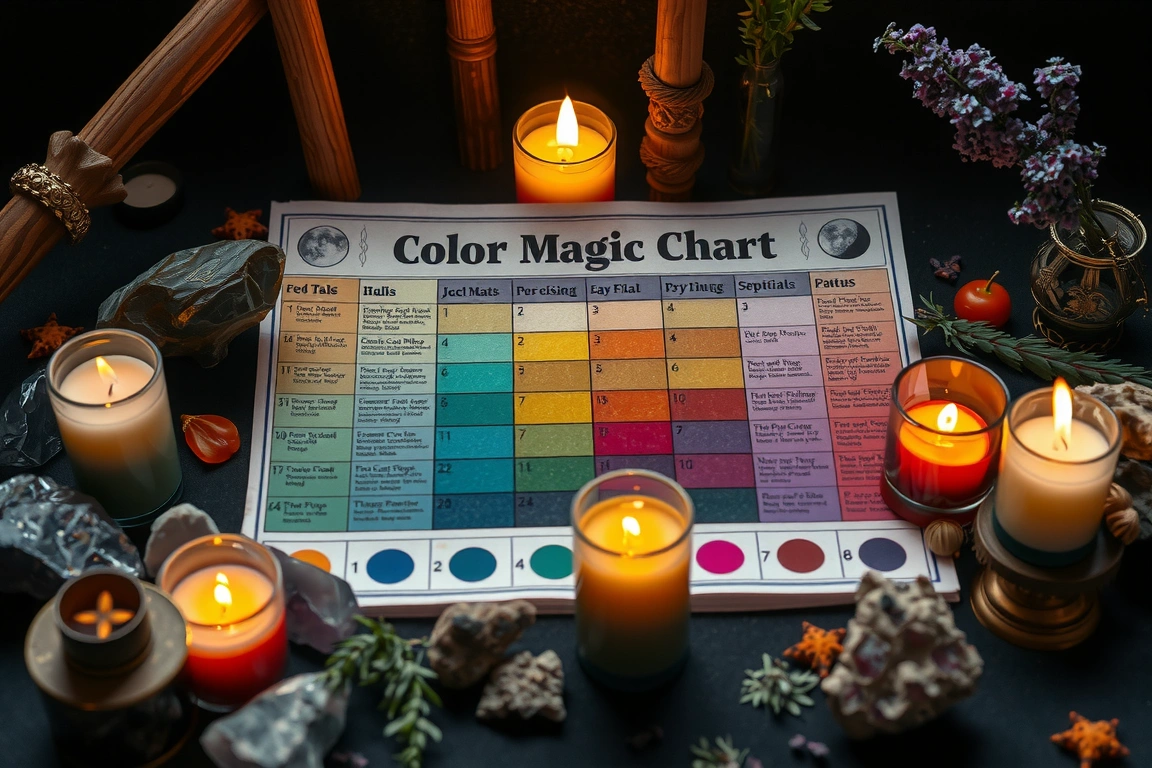 The Essential Color Magic Chart — 7 Witchcraft Correspondence Charts Every Beginner Needs in 2026