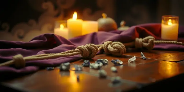 Illustration for Beginner's Guide to 3 Simple Knot Spells for Love, Money & Protection
