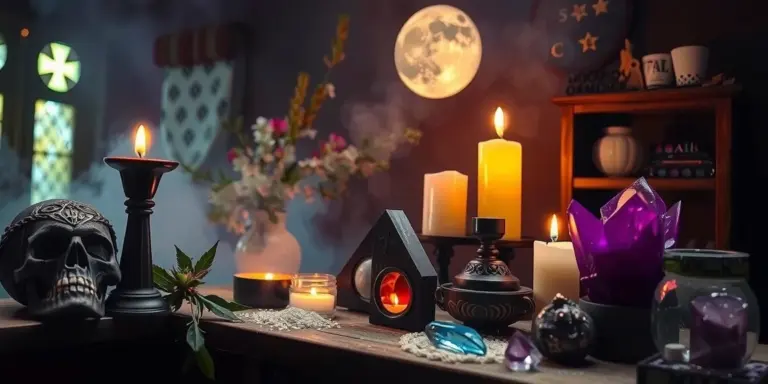 Witchcraft Correspondences Unlocked: How to Match Herbs, Crystals, Colors & Planets to Your Intentions — illustrated scene for Witchcraft Corresponden