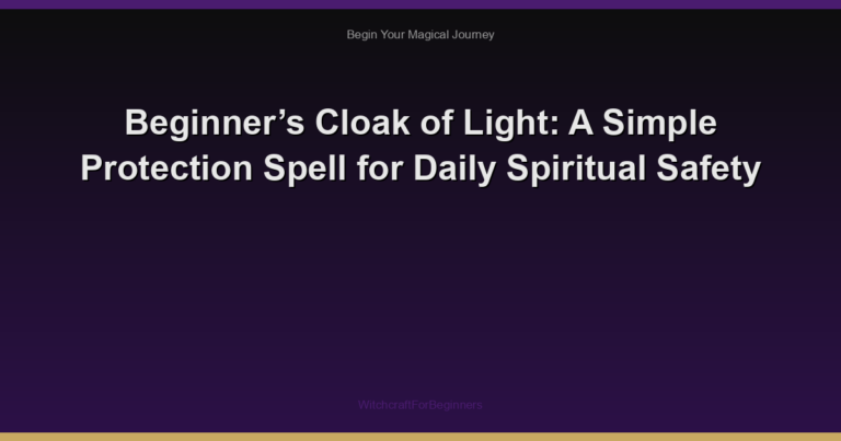 Beginner’s Cloak of Light: A Simple Protection Spell for Daily Spiritual Safety