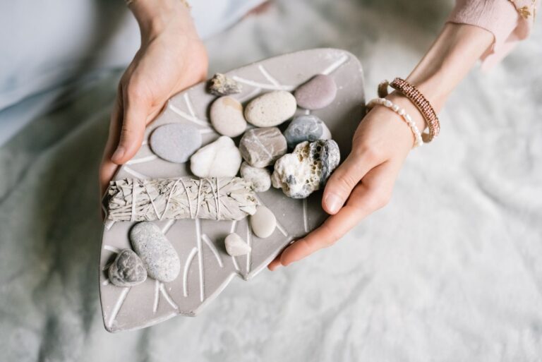 A calm, atmospheric scene evoking first cleansing ritual with simple household items.